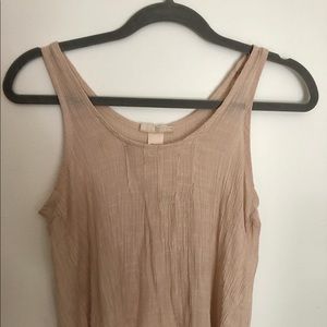 Tan high low tank top!